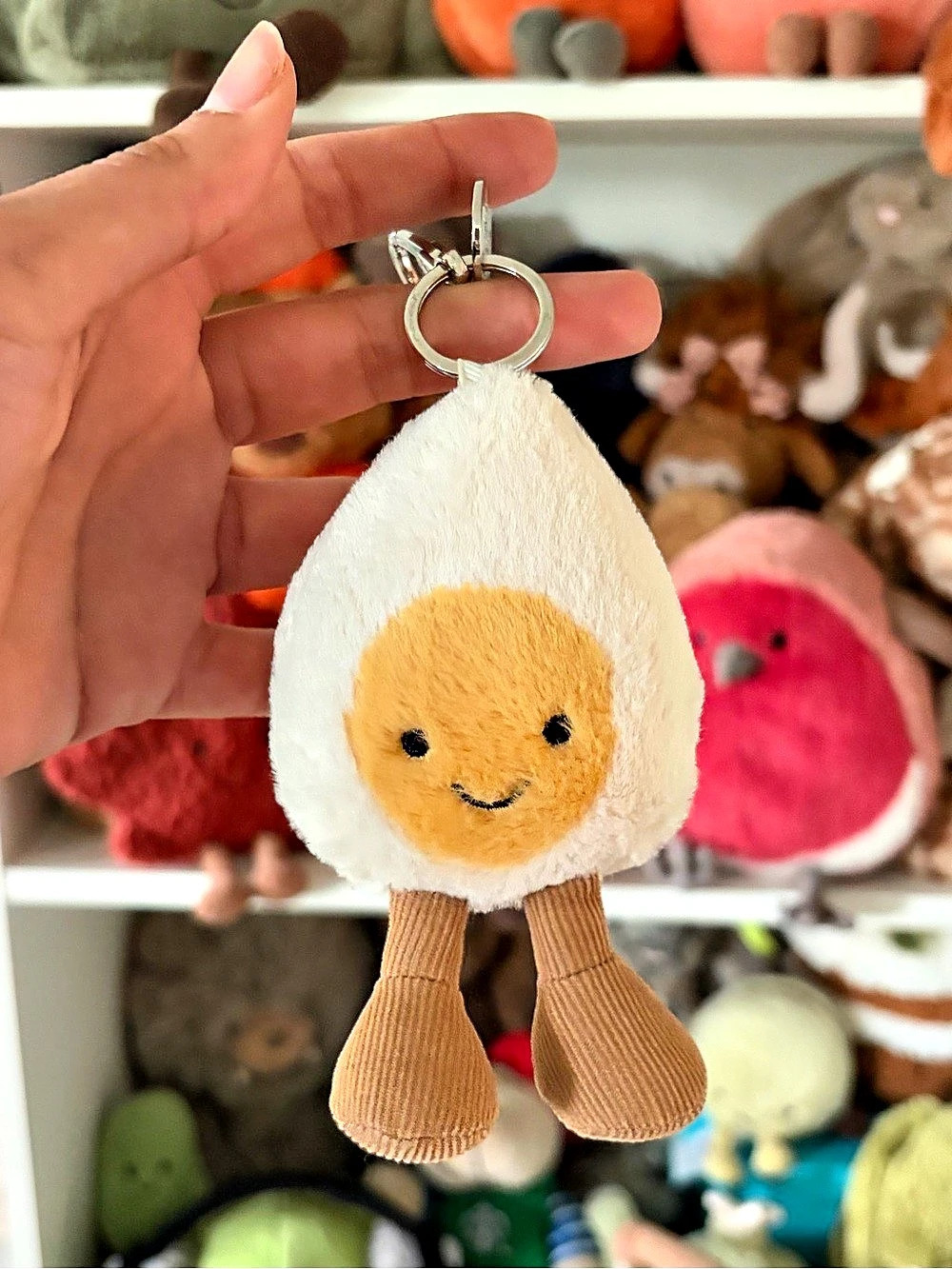 Retired Jellycat Amuseables Happy Boiled Egg Bag Charm - Authentic & NWOT